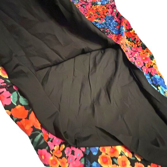 Lulus Bold Presence Floral Satin Halter Midi Dress - Size S - Picture 15 of 15